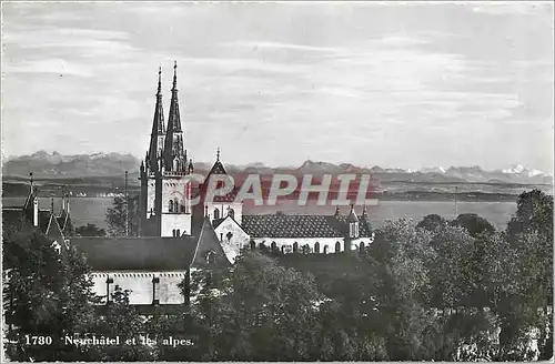 Cartes postales moderne Neuchatel et les Alpes