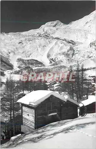 Moderne Karte Saas Fee 1800 m Wallis Alphubel 4206 m