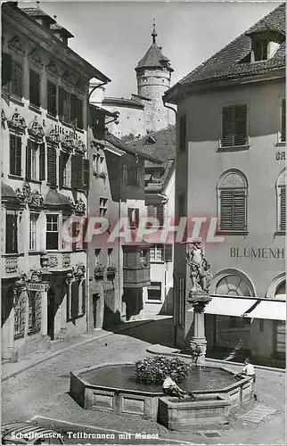 Cartes postales moderne Schaffhausen Tellbrunnen mit Munot