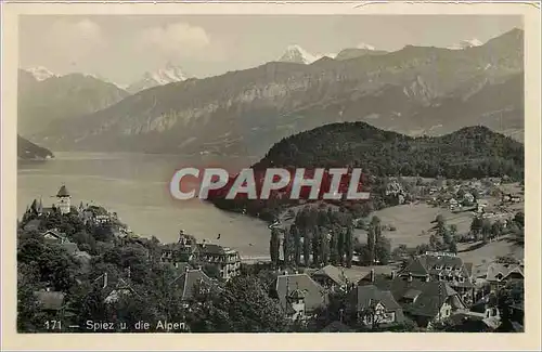 Moderne Karte Spiez u die Alpen