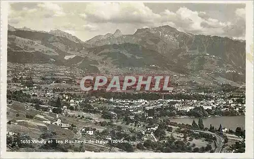 Cartes postales moderne Vevey et les Rochers de Naye (2045 m)