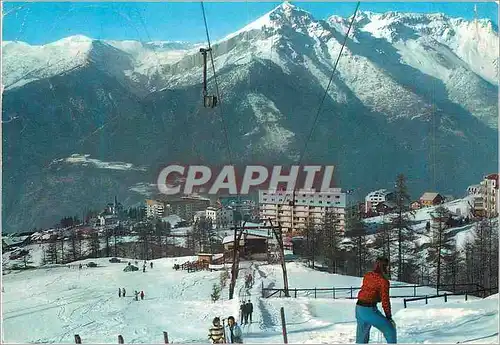Moderne Karte Sauze d'Oulx m 1510 Panorama Ascenseur a Chaises et Skilift Sportinta