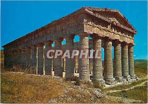 Moderne Karte Segesta Le Temple