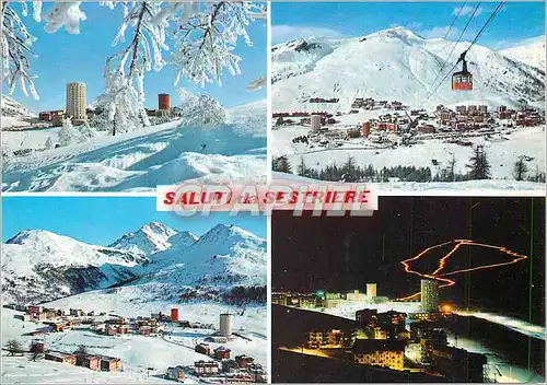 Moderne Karte Sestriere mt 2035 Italia