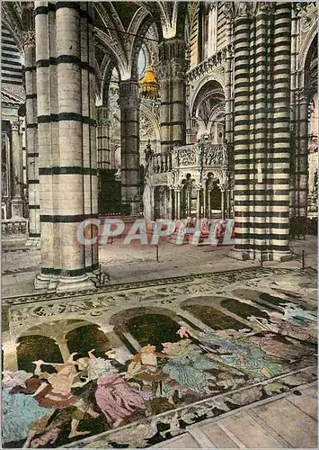 Cartes postales moderne Siena Interieure de la Cathedrale avec le Pulptt