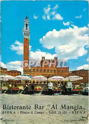 Moderne Karte Siena Piazza il Campo Ristorante Bar Al Mangia