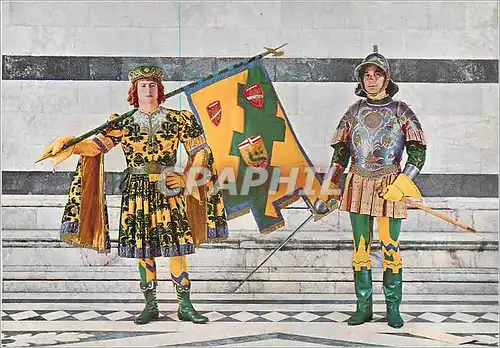 Cartes postales moderne Siena Le Storiche Contrade Duce E Paggio del Bruco (Costumi da Figurini di Aldo Marzi)