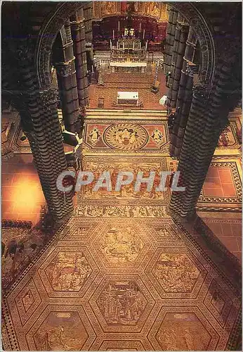 Cartes postales moderne Siena Cattedrale Sec XIII Pavimento visto dal Transetto