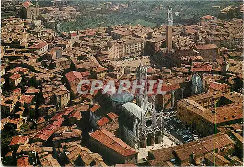 Cartes postales moderne Siena Il Duomo Vue de l'avion