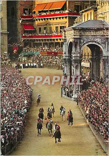 Cartes postales moderne Siena Le Palio La Depart Chevaux