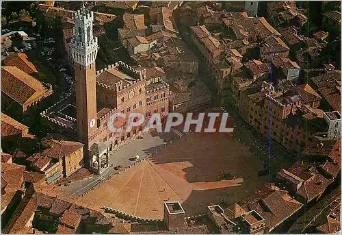 Cartes postales moderne Siena Place du Campo Vue de l'avion