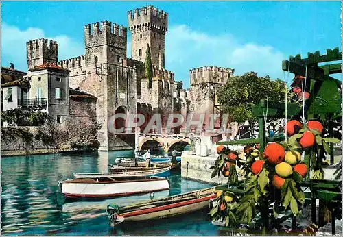 Moderne Karte Le Lac de Garda Sirmione Bateaux