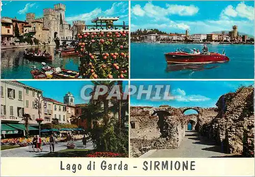 Cartes postales moderne Lac de Garda Sirmione Bateaux
