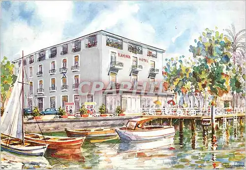 Cartes postales moderne Lac de Garda Sirmione Flaminia Hotel Bateaux
