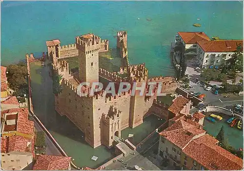 Moderne Karte Lac de Garda Sirmione Le Chateau Scaligero