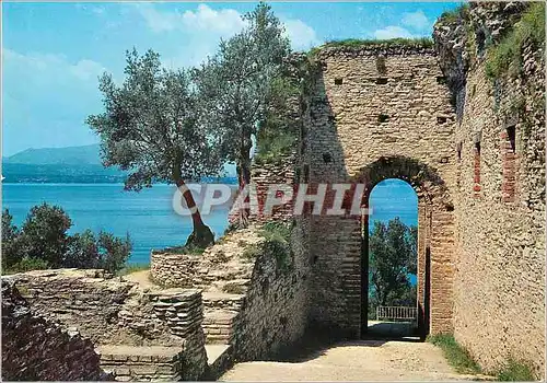 Moderne Karte Lac de Garda Sirmione Grottes de Catullo Villa Romaine du Ier Siecle ap JC