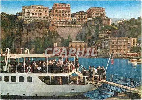 Moderne Karte Sorrento Le Port et Hotel Vittoria Bateau