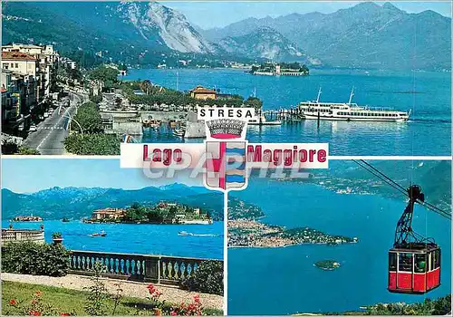 Moderne Karte Stresa Lago Maggiore Teleferique Bateau