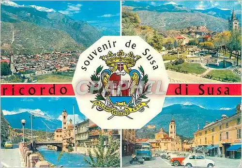 Moderne Karte Souvenir de Susa Ricordo Panorama