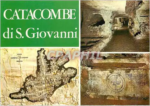 Cartes postales moderne Siracusa Pianfa di S Giovanni Decumanus Maximus Grafito dell'arcosolio