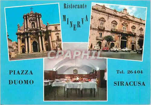 Cartes postales moderne Siracusa Piazza Duomo Minerva Restaurant International Cuisine typique Locale