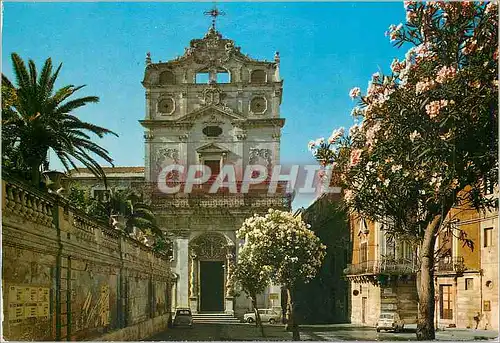 Moderne Karte Siracusa Facade de l'Eglise de Saint Lucie alla Badia (Siecle XVIII)