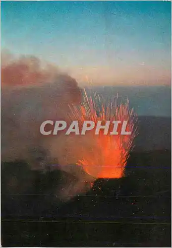 Moderne Karte Taormina L'Etna en Eruption Volcan