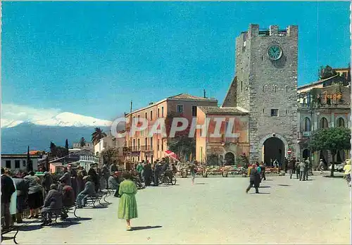 Cartes postales moderne Taormina Place IX Aprile