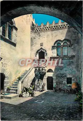 Cartes postales moderne Taormina La Court du Palais du Parlement (Corvaja)