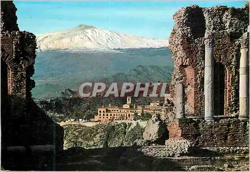 Moderne Karte Taormina Theatre Grec et S Dominique