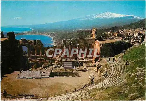 Moderne Karte Taormina Theatre Greco Romain La Cavea et la Scene