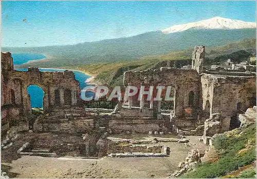 Moderne Karte Taormina Theatre Grec La Scene