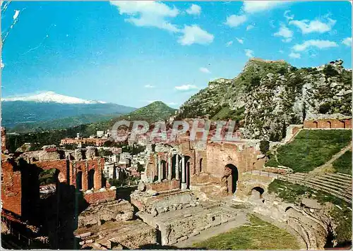 Moderne Karte Taormina Theatre Greco Romain