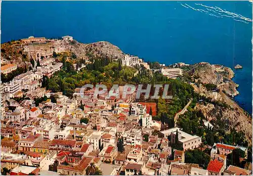 Cartes postales moderne Taormina La Ville vue du Chateau des Normands