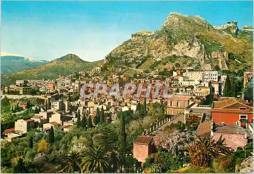 Moderne Karte Taormina Vue Generale