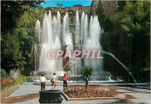 Moderne Karte Tivoli Villa d'Este Fontaine du Nettuno