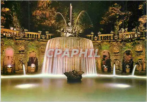 Moderne Karte Tivoli Villa d'Este La Fontaine de l'Ovato (prend le nom par la Forme Ovale de son Bassin