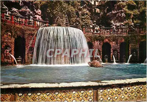 Moderne Karte Tivoli Villa d'Este Fontaine de l'Ovato (par la forme Ovale de son Bassin)