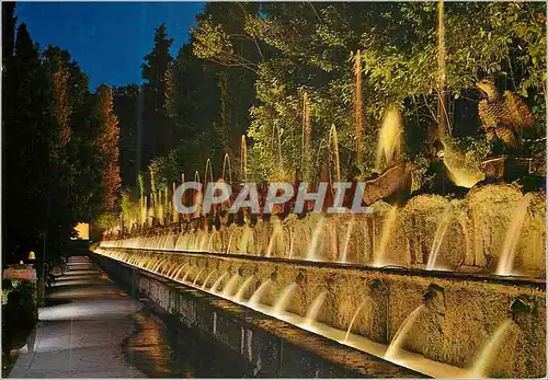Cartes postales moderne Tivoli Villa d'Este Cent Fontaines La Nuit