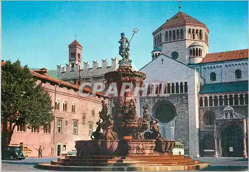 Moderne Karte Torbole Lago di Garda Fontana del Nettuno e Duomo