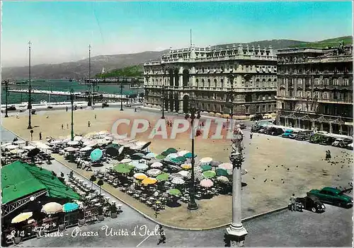 Moderne Karte Trieste Place de l'Unite d'Italie