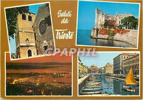 Cartes postales moderne Saluti da Trieste Bateaux