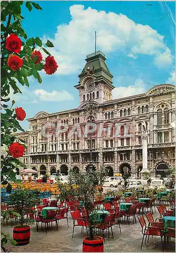 Moderne Karte Trieste Place de l'Unite d'Italie Palais de Ville