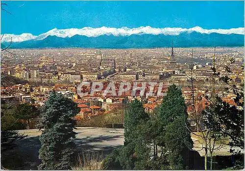 Moderne Karte Turin Vue Generale