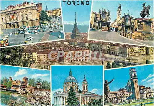 Cartes postales moderne Torino Palazzo Madoma Piazza S Carlo Panorama