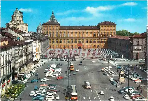 Cartes postales moderne Turin Palais Royal et Place Castello