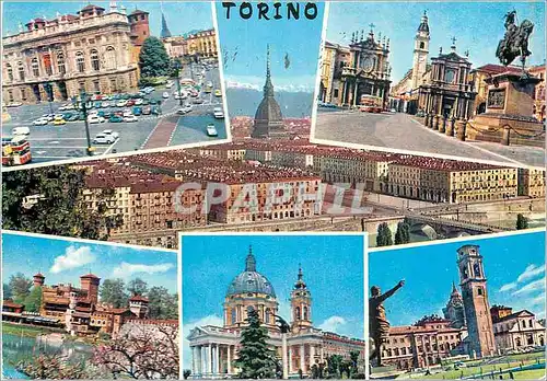 Cartes postales moderne Torino Palazzo Madama Piazza S Carlo Panorama