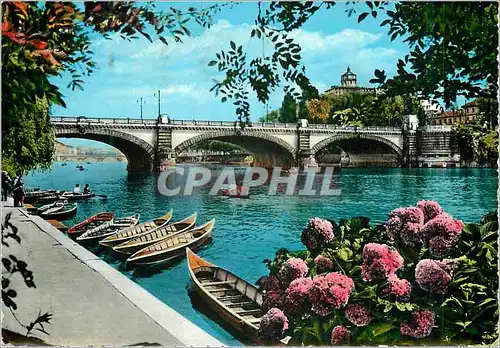 Cartes postales moderne Torino Le Fleuve Po Pont Humbert et Mont des Cappuccini