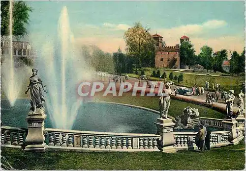 Moderne Karte Torino Le Parc du Valentino Fontaine Monumental