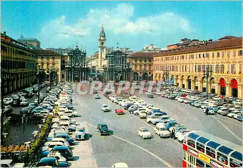 Cartes postales moderne Torino La Place S Carlo Autobus Automobiles